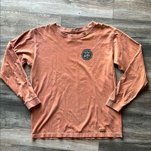 Life Is Good Rust Long Sleeve Tee